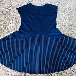 STYLEWE Dark Blue Pinstripe Mini Dress